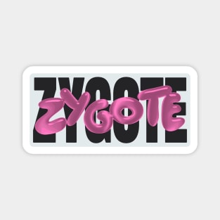 zygote 3d pink word lettering art Magnet