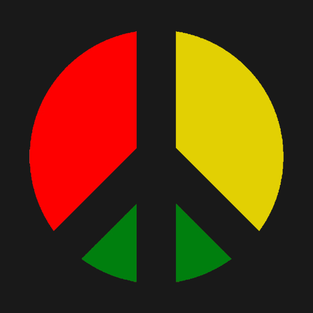 Rasta CND Ban the Bomb Peace Symbol by Mark Ewbie