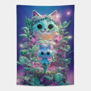 Adorable Cats Unleashed Tapestry