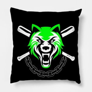 Wolf sport and fitness lovely blend drawing cute cool colorful Pillow