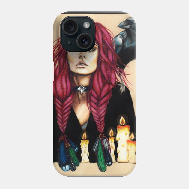 Magenta Witch Phone Case by Mercmichelle