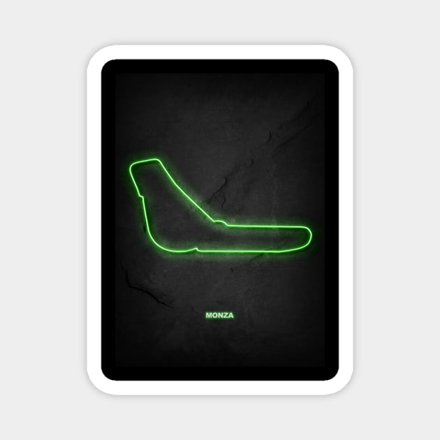 Monza Circuit Neon Magnet by Durro