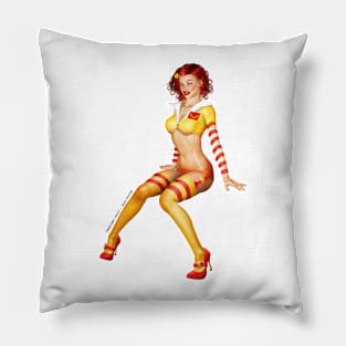 Want Fries With That Shake - Fast Food Pinup Pillow