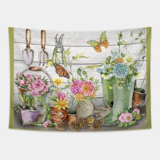 Garden Tool Shed A Tapestry