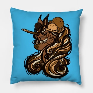 Triple Chocolate Unicorn Pillow