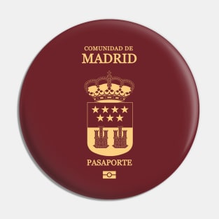 Madrid passport Pin