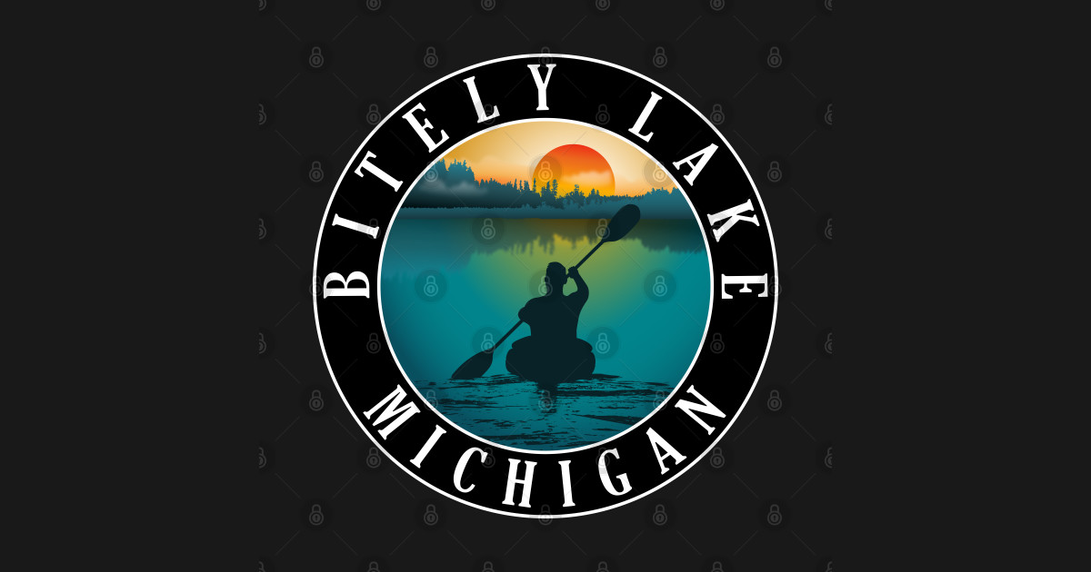 Bitely Lake Kayaking Michigan Sunset Bitely Lake Michigan TShirt
