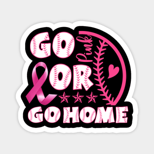 Strike Out Breast Cancer Awareness Baseball Lover  Men Boy Magnet