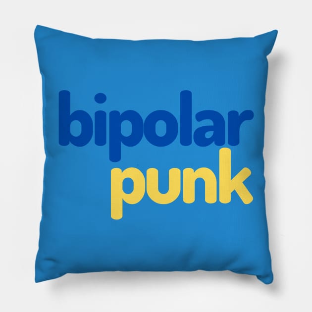 Bipolar punk Pillow by Scream Therapy