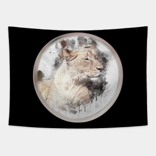 Lioness Lion Wild Animal Safari Africa Jungle Tapestry