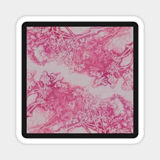 Pink Abstract Wild Flowers Pattern Magnet