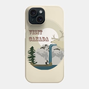 Visit Canada Retro Wilderness Landscape Phone Case