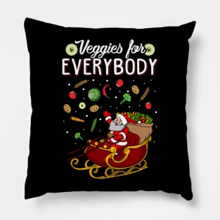 Veggies For Everybody Christmas Ugly Sweater Pillow