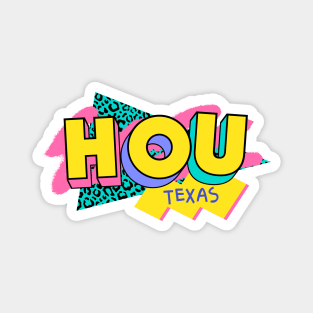 Houston, Texas Retro 90s Logo Magnet