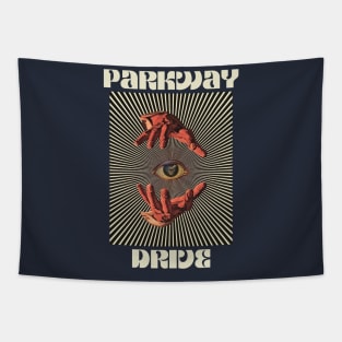 Hand Eyes Parkway Drive Tapestry