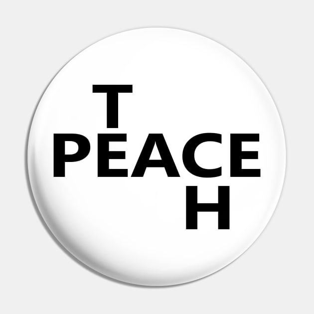 Teach Peace Pin by Capital Blue