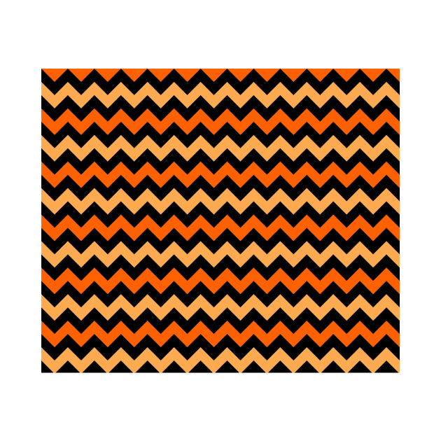 Black and Orange Zigzag Pattern by saradaboru