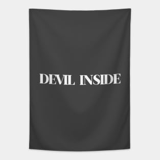 Devil Inside, white Tapestry