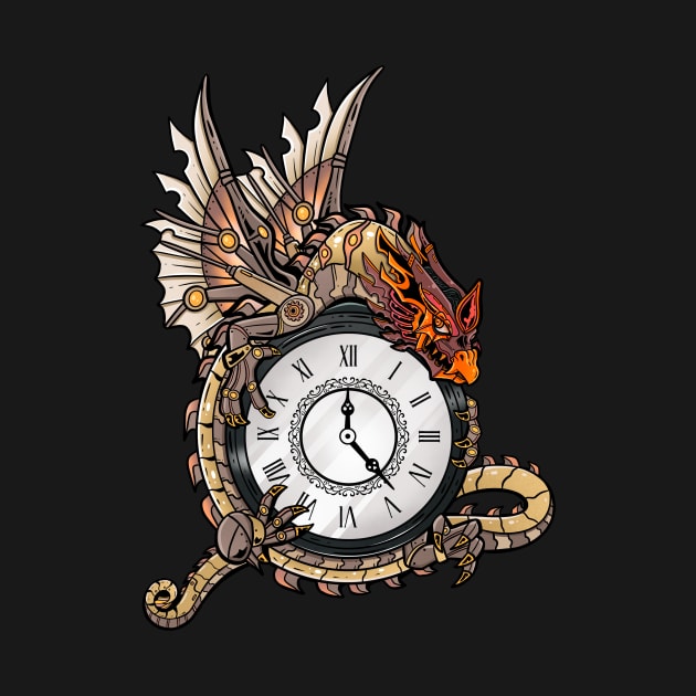 The Steam-Powered Dragon - Steampunk Fantasy Art by Holymayo Tee