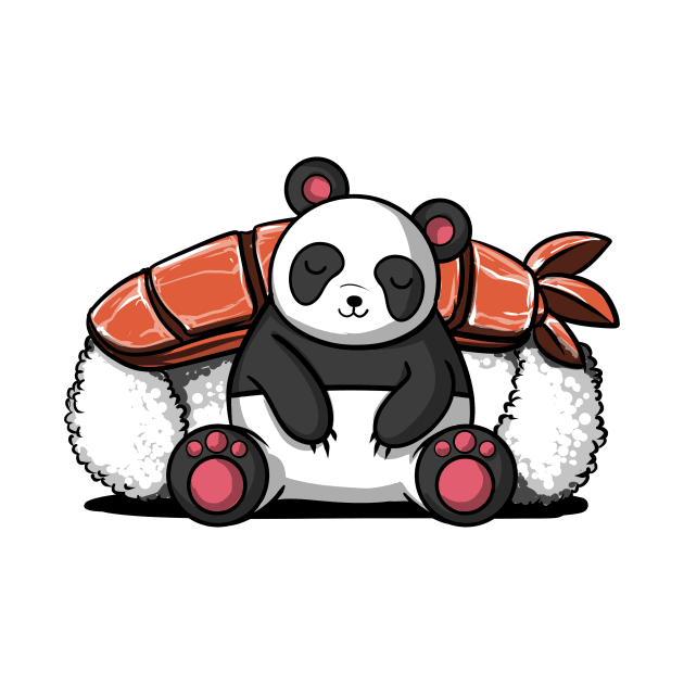 Panda Bear Sushi by underheaven