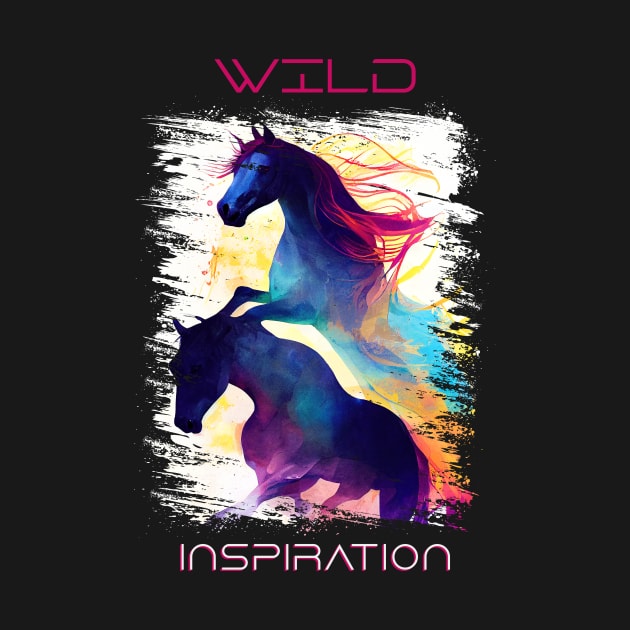 Horse Wild Nature Animal Colors Art Painting by Cubebox