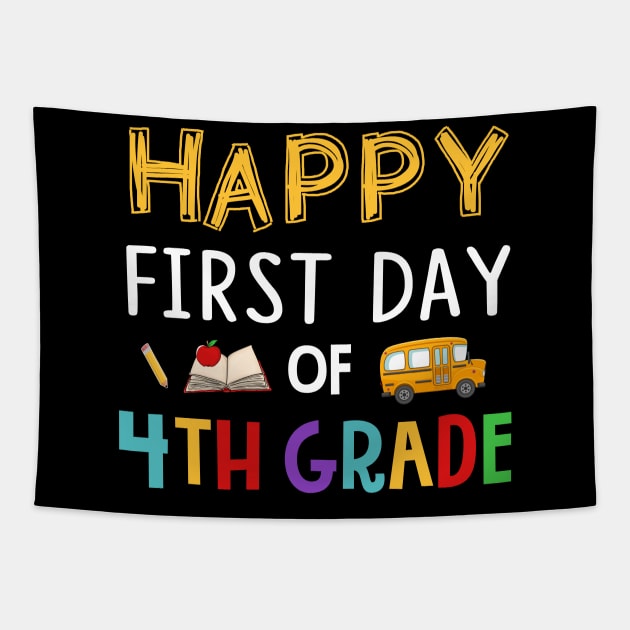 Happy First Day Of 4th Grade Tapestry by Elliottda