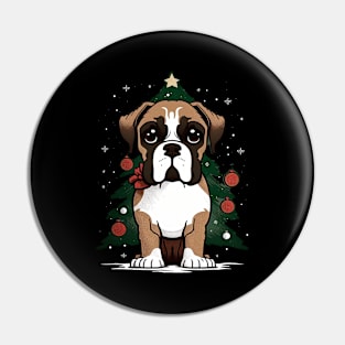 Boxer christmas Pin