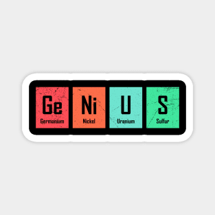 Genius Chemistry Periodic Table Magnet