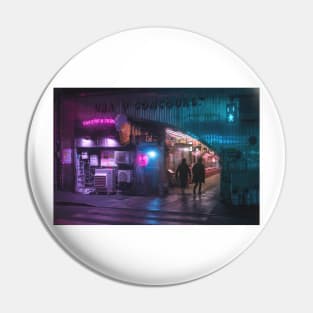 Neo Tokyo - Wet street of Yurakucho Pin