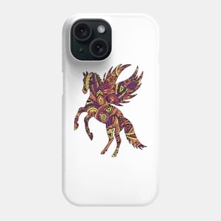 Unicorn with multicolored mandala pattern Phone Case