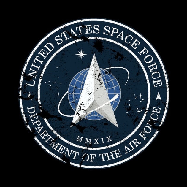 space force vintage distressed logo by Yaman