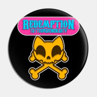 Redemption Happy cat skull Pin