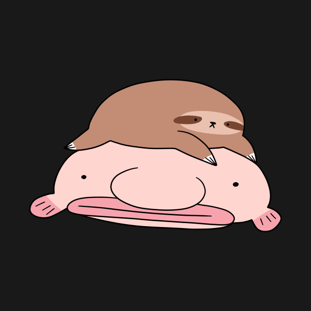 Blobfish and Little Sloth by saradaboru