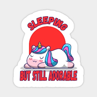 kawaii sleeping unicorn Magnet