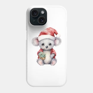 Koala in Santa Hat Phone Case