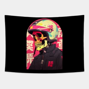 Helmet Vintage Deathly  Racer Tapestry