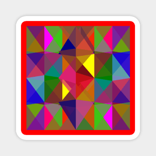 Multicolored triangular geometry Magnet