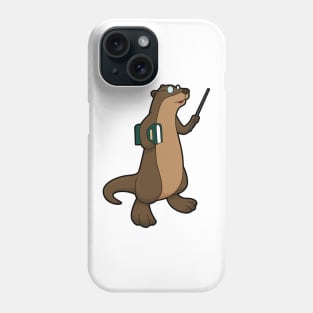 Otter as Teacher with Book & Pointer Phone Case