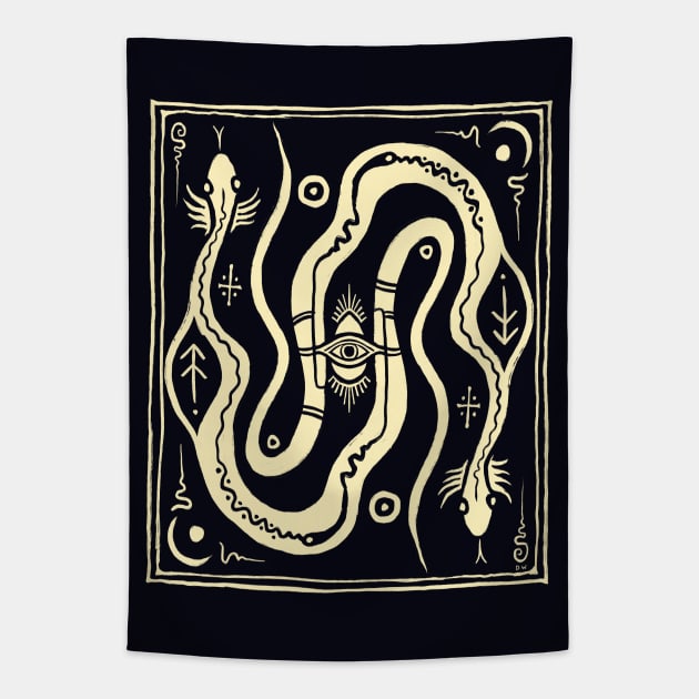 Serpents Egg Tapestry by visionarysea