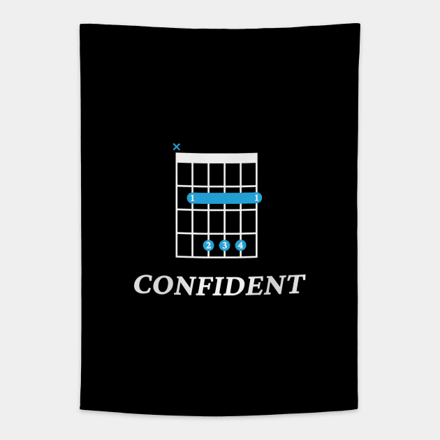 B Confident B Guitar Chord Tab Dark Theme Tapestry by nightsworthy