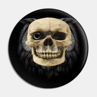 owl wearing skull mask Pin