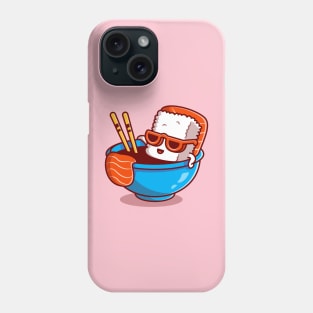 Cute Salmon Sushi In The Shoyu Sauce Cartoon Phone Case