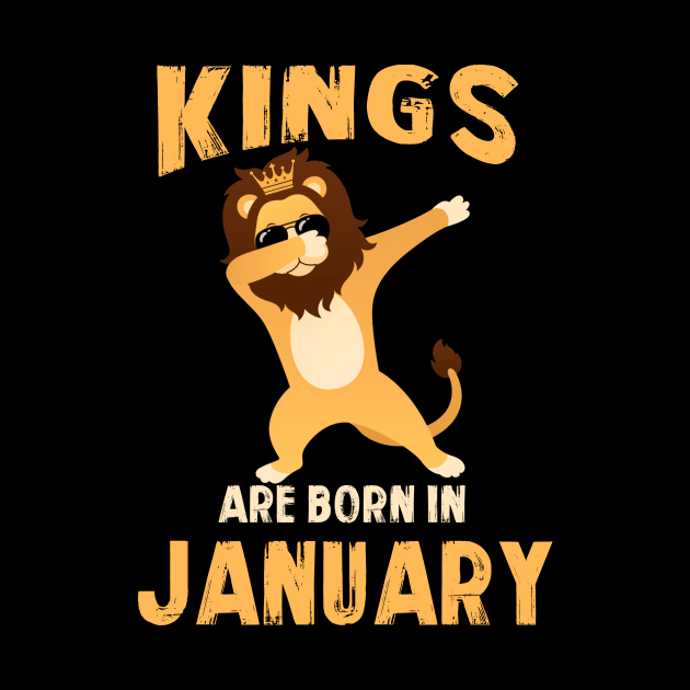 Cute King Are Born In January T-shirt Birthday Gift by johnbbmerch