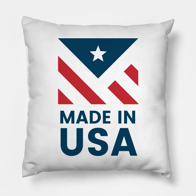 Made in usa Pillow by white.ink