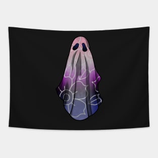 Genderfluid Pride Flowery Ghost Tapestry