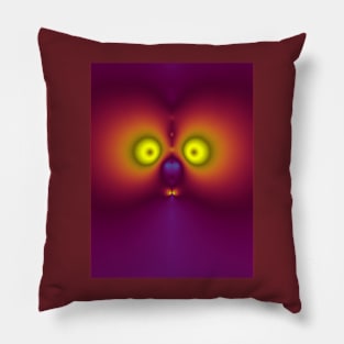 Cute fractal face six Pillow