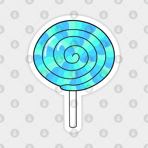 Pastel blue lollipop Magnet by Purrfect