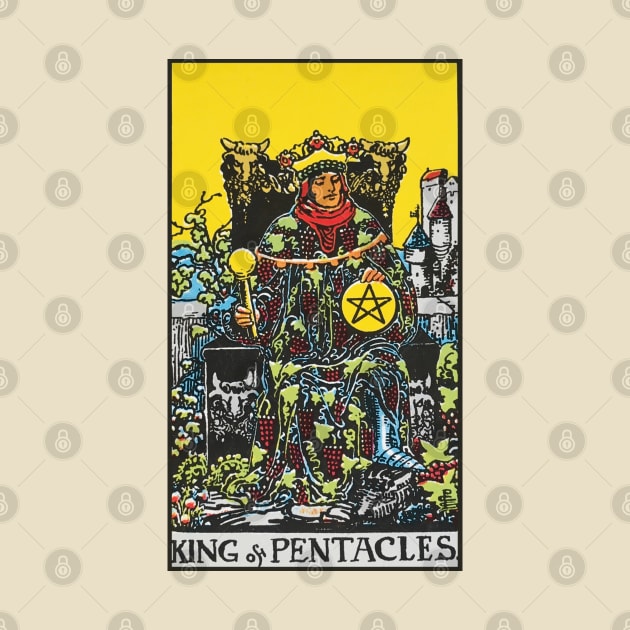 King of pentacles tarot card by Nate's World of Tees