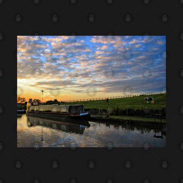 Narrowboat on the Oxford Canal by Ludwig Wagner