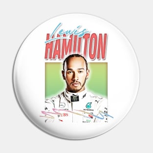 Lewis Hamilton // Retro Style Fan Art Design Pin